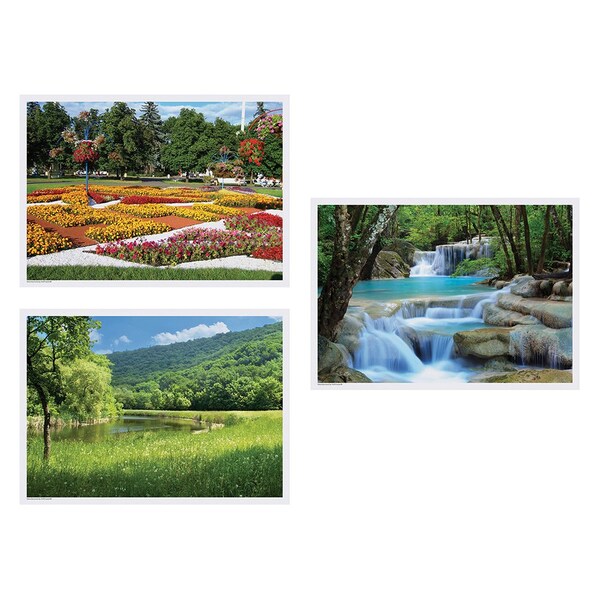 Hoffmaster 10" x 14" Summer Multipack Paper Placemats, PK1000 702077 - main